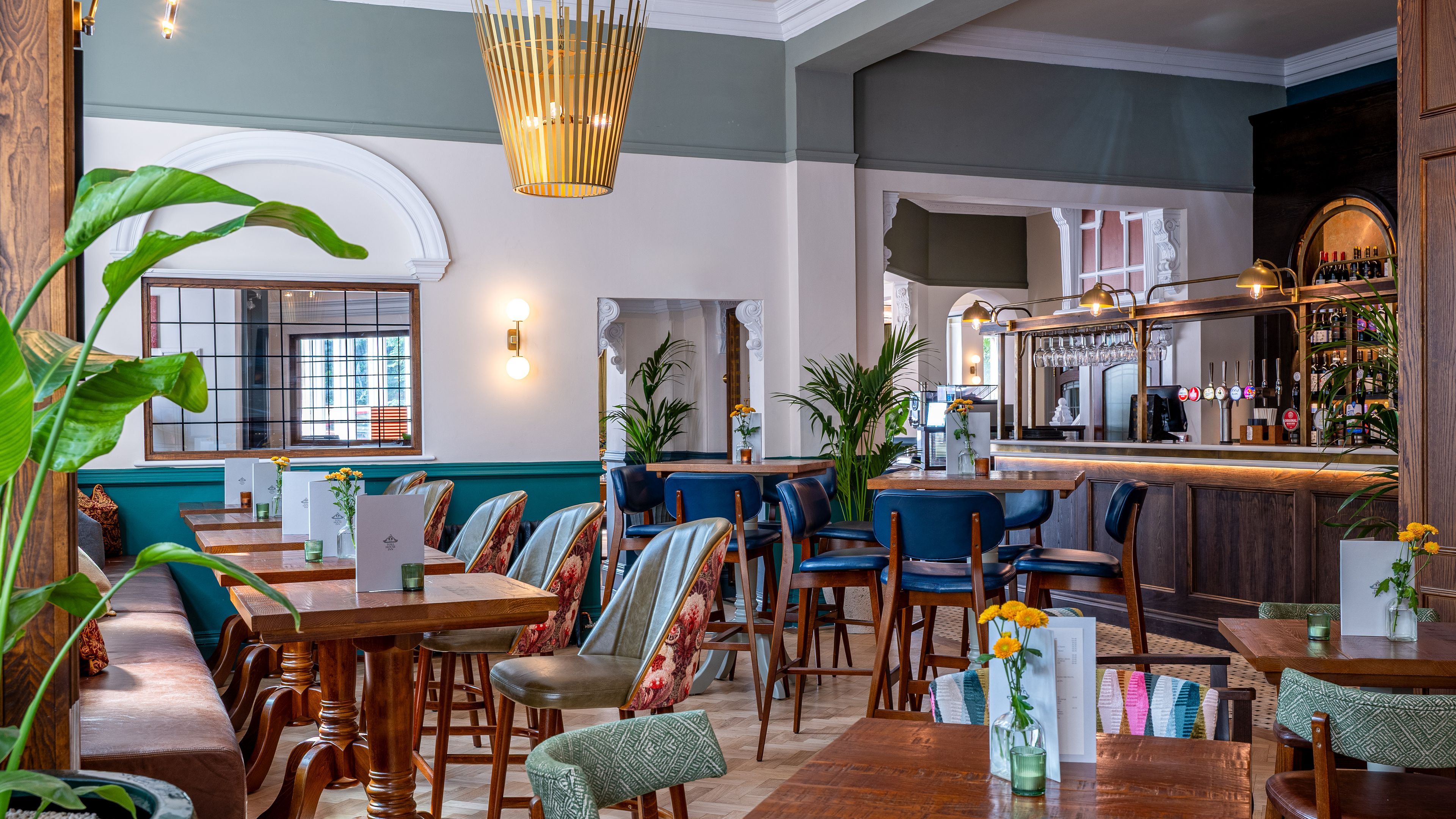 bar area with seating