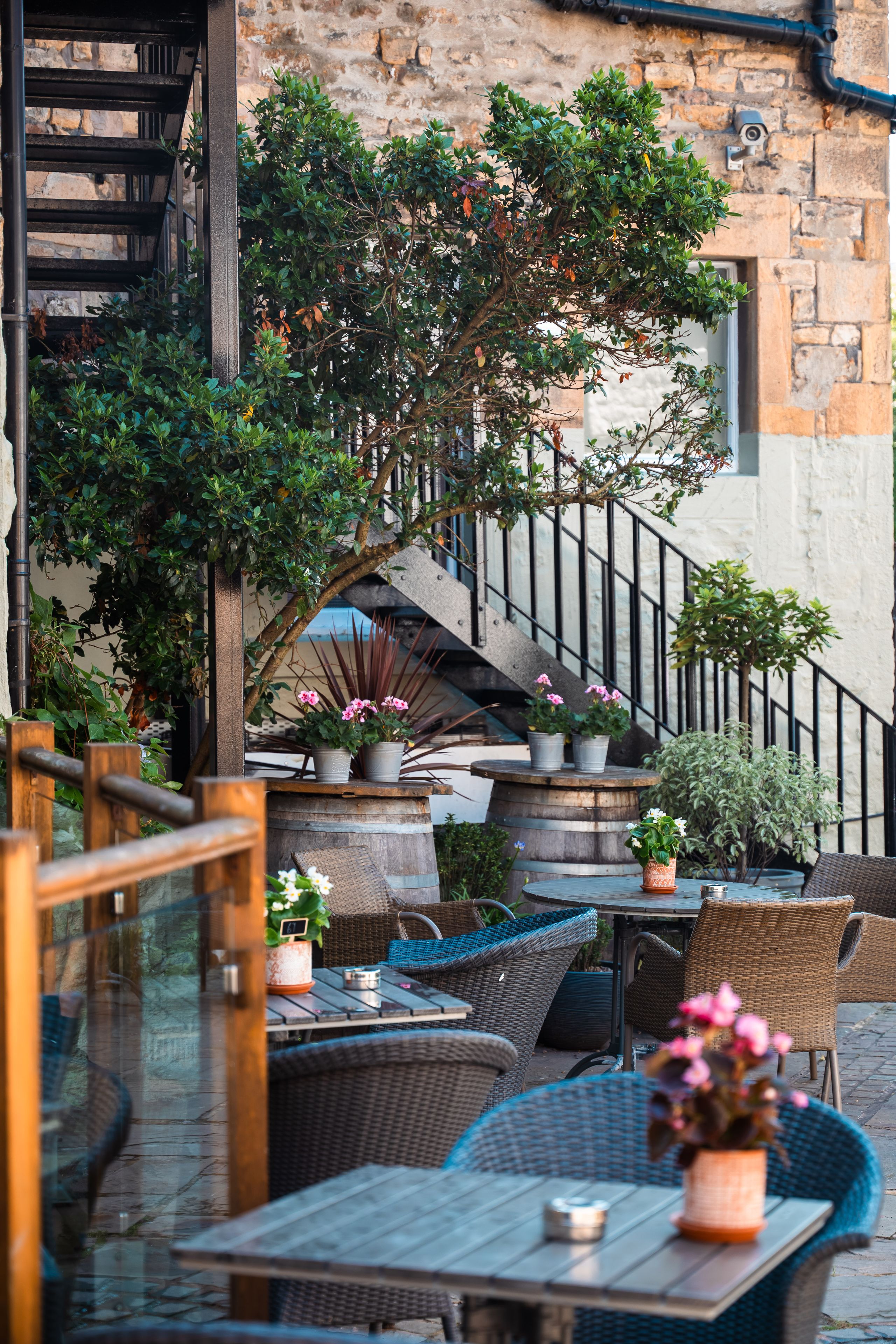 outdoor seating area